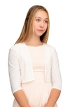 Un Deux Trois Girl's Cropped Bolero Jacket In Ivory