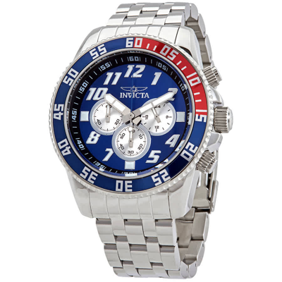 Invicta Pro Diver Chronograph Quartz Blue Dial Pepsi Bezel Mens