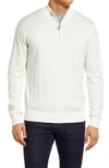 Peter Millar Crest Quarter Zip Pullover Sweater In Summer Ivory