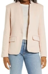 Gibsonlook Inverted Notch Collar Cotton Blend Blazer In Pink Smoke