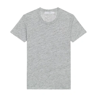 Iro Jeenac Linen T-shirt In Mixed Light Grey
