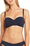 SEA LEVEL TWIST FRONT BANDEAU BIKINI TOP