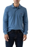 Rodd & Gunn Men's Long-sleeve Pique Polo Shirt In Regatta