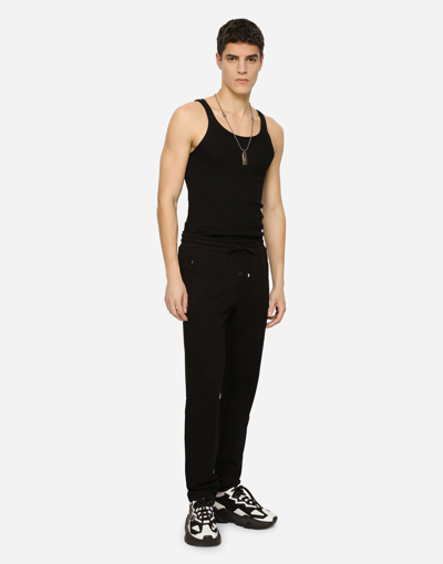 Dolce & Gabbana Cotton Sweatpants In Black