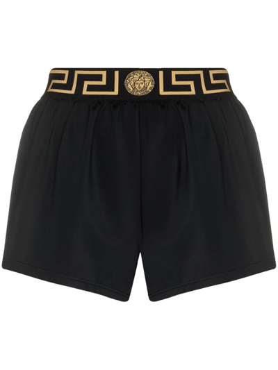 Versace Black Greca Border Swim Shorts