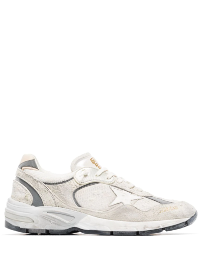 Golden Goose Running Dad Net And Suede Upper Leather Star And H In Multi-colored