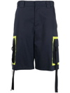 Msgm Tassel-detail Knee-length Shorts In Blau