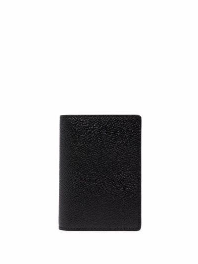 Maison Margiela Logo-print Leather Wallet In Schwarz