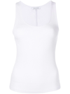Anine Bing August Ribbed Tank Top In Weiss