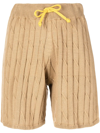 JOSHUA SANDERS DRAWSTRING CABLE-KNIT SHORTS