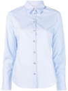 Ps By Paul Smith Pointed-collar Organic-cotton Shirt In Blau