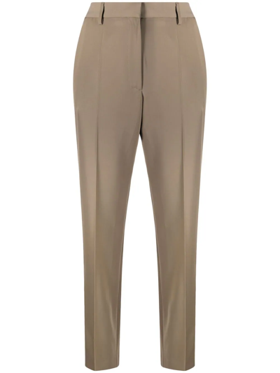 Mm6 Maison Margiela Single-stitch Cropped Tailored Trousers In Nude