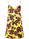 VETEMENTS FLORAL-PRINT SPAGHETTI-STRAP DRESS