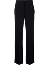 Genny Slit-detail Tailored Trousers In Schwarz