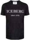 Iceberg Logo-print Cotton T-shirt In Black