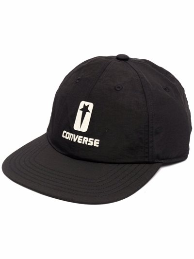 Rick Owens X Converse Logo-print Cap In Black