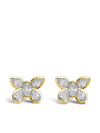 PRAGNELL 18KT YELLOW GOLD BUTTERFLY DIAMOND STUD EARRINGS