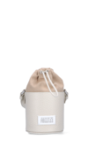 Maison Margiela Chalk Leather And Canvas Mini 5ac Bucket Bag