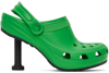 BALENCIAGA GREEN CROCS EDITION MADAME HEELS