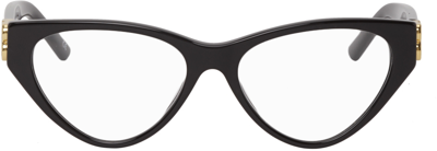 Balenciaga Black Cat-eye Optical Glasses In Black-black-transparent
