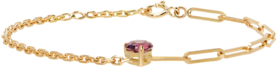 Yvonne Léon 18kt Yellow Gold Maxi Rhodolite Bracelet