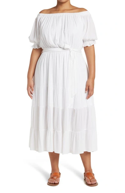 Love By Design Lulu Off-the-shoulder Maxi Dress In White