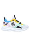 Philipp Plein Philippe Plein Hurricane Runner Sneakers In Leather And Fabric In White