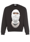 Ih Nom Uh Nit Graphic Print Crewneck Sweater With Long Sleeves In Black