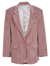 Hebe Studio Pink Cordury Jacket In Pink