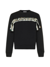 Lanvin Curb Embroidered Sweatshirt For Men In Black