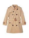 Burberry Kids Beige Mayfair Trench Coat In Miele