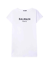 BALMAIN WHITE TEEN T-SHIRT