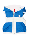 Moncler Colour-block Padded Vest In Azzuro