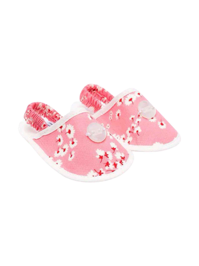 Elisabetta Franchi La Mia Bambina Pink Slippers Baby In Rosa