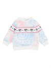 CHIARA FERRAGNI WHITE SWEATSHIRT WITH MULTICOLOR PRINT