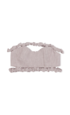 Ganni Ruched Hemp Cropped Halter Top