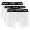 Hugo Boss Three-pack White Logo Boxer Briefs In White