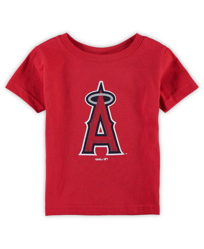 Outerstuff Toddler Boys And Girls Red Los Angeles Angels Primary Team Logo T-shirt