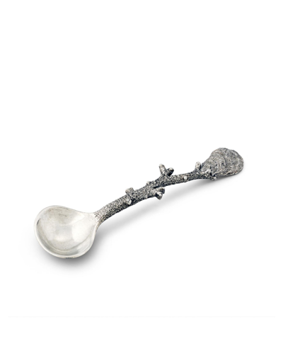 Vagabond House Small Solid Pewter Ocean Coral Ladle, Sauce, Serving Spoon