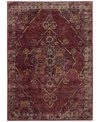Jhb Design Andorra Charlemagne 5'3" X 7'3" Area Rug In Red