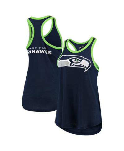 G-iii 4her By Carl Banks Women's College Navy Seattle Seahawks Tater Tank Top