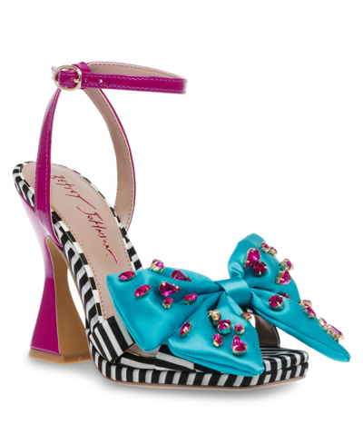 Betsey Johnson Women's Loise Bow Heel Dress Sandals Women's