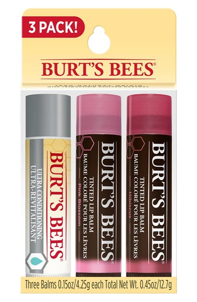 Burt's Bees 3-pack Lip Balm Set In Pink