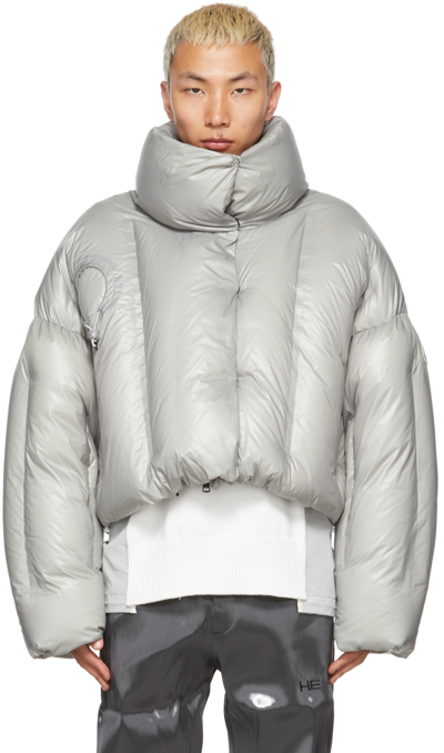 Moncler Genius Dingyun Zhang Aloby Oversized Quilted Shell Hooded Down Jacket In Grey
