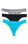 Abound Sammy Seamless Thong In Teal Bird Multi