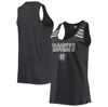 NEW ERA NEW ERA HEATHERED BLACK BROOKLYN NETS SCOOP-NECK RACERBACK TANK TOP