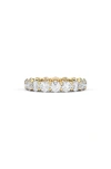 HAUTECARAT ROUND CUT LAB CREATED DIAMOND 18K GOLD ETERNITY BAND RING