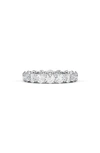 HAUTECARAT ROUND CUT LAB CREATED DIAMOND 18K GOLD ETERNITY BAND RING