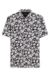 Bugatchi Digital Print Polo In Black