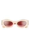 Alaïa Eyelet Acetate Butterfly Sunglasses In Pink